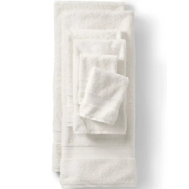 Lands' End Premium Supima Cotton 6-Piece Bath Towel Set - Ivory