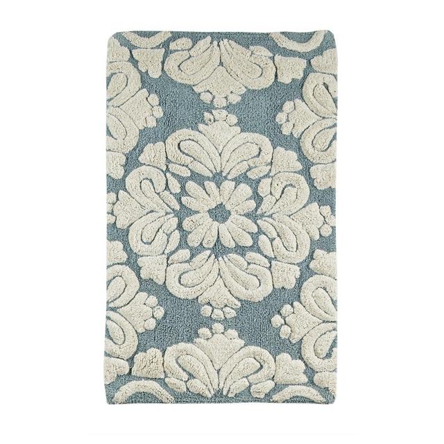 Medallion Bath Rug Light Blue - Better Trends