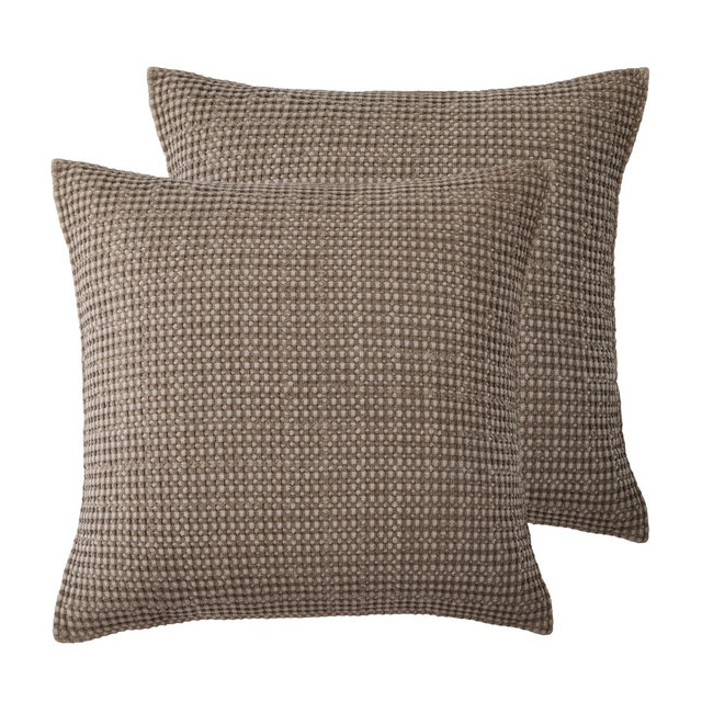 Mills Waffle Cocoa Euro Sham 2pk - Levtex Home