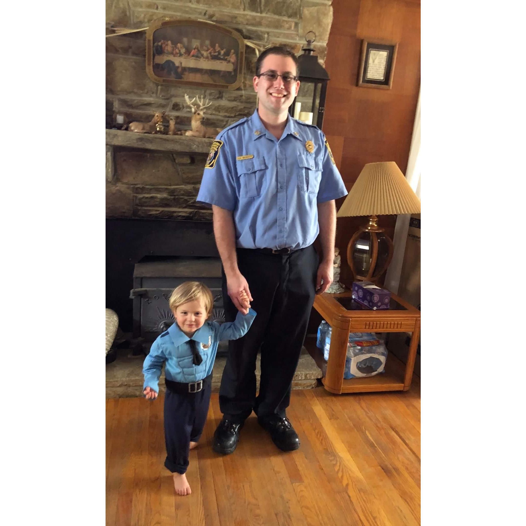 My favorite picture of my two officers