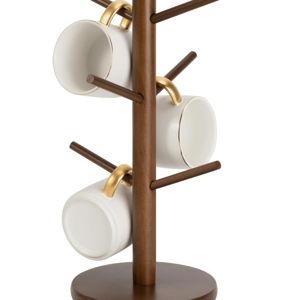 MyLifeUNIT Mug Holder Tree, Coffee Cup Holder with 6 Hooks (Brown)