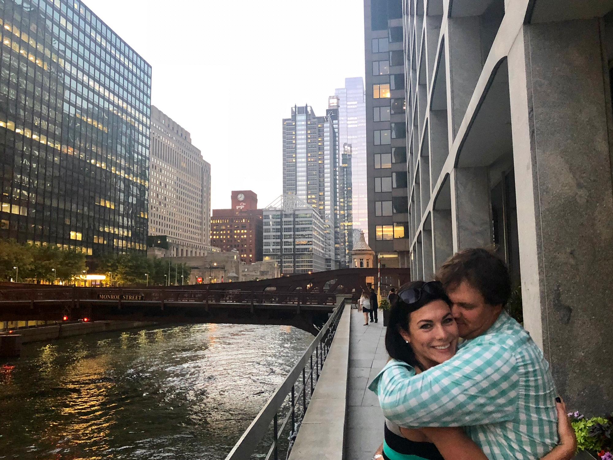 Chicago for cousin Dana and Justin's wedding.