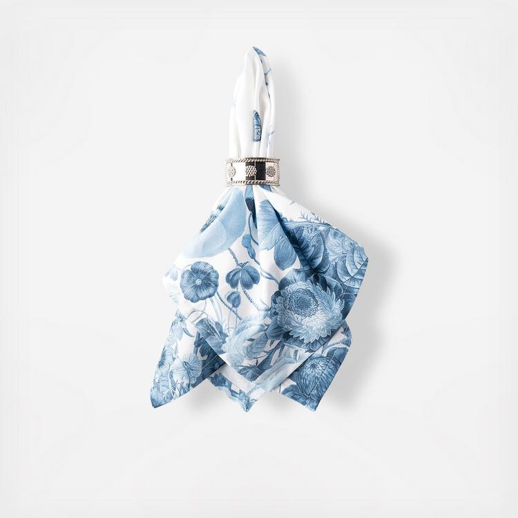 Blue + White Floral Paper Guest Towel Set