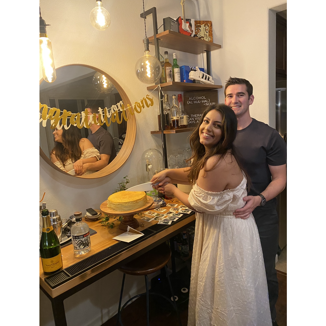 Engagement dinner our wonderful friends threw for us