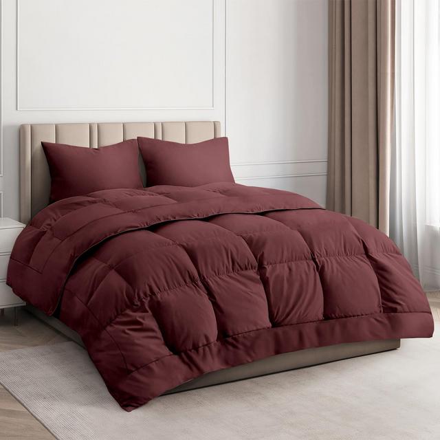 CGK Linens Goose Down Alternative Comforter in Burgundy, Size King