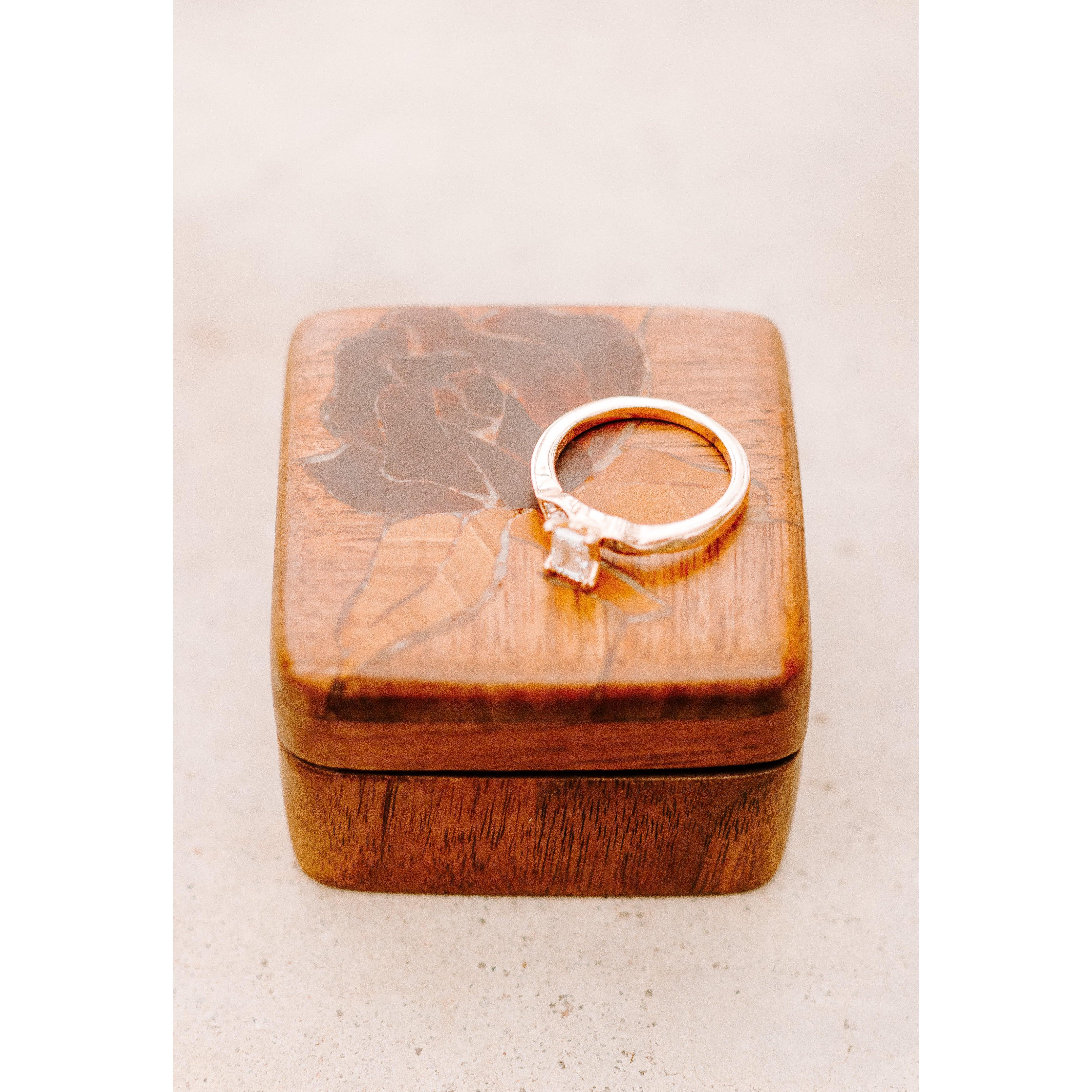 Can you believe that Jacob HANDMADE the box for Rachel's engagement ring?!