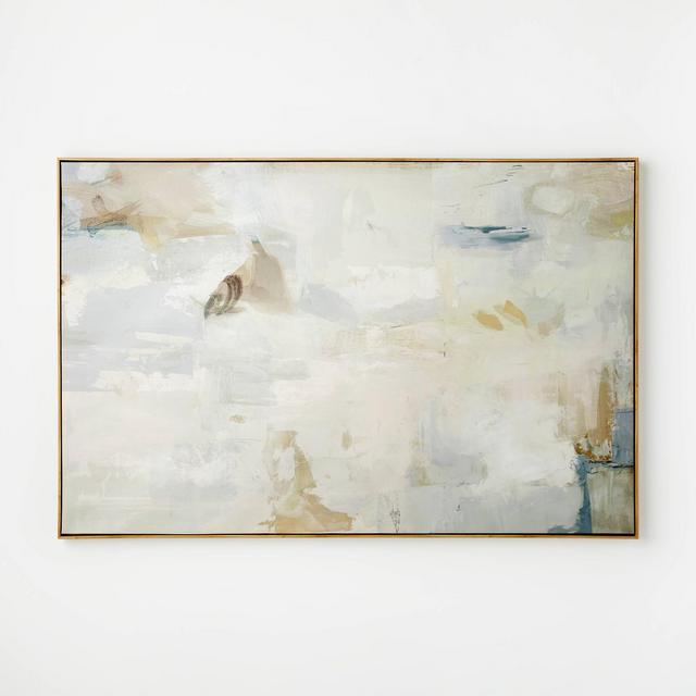 58" x 38" Tonal Abstract Framed Canvas - Threshold™ designed with Studio McGee