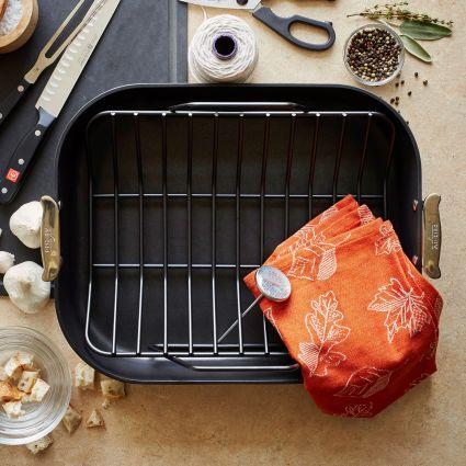 All-Clad HA1 Nonstick Roasting Pan with Rack, 16" x 13"