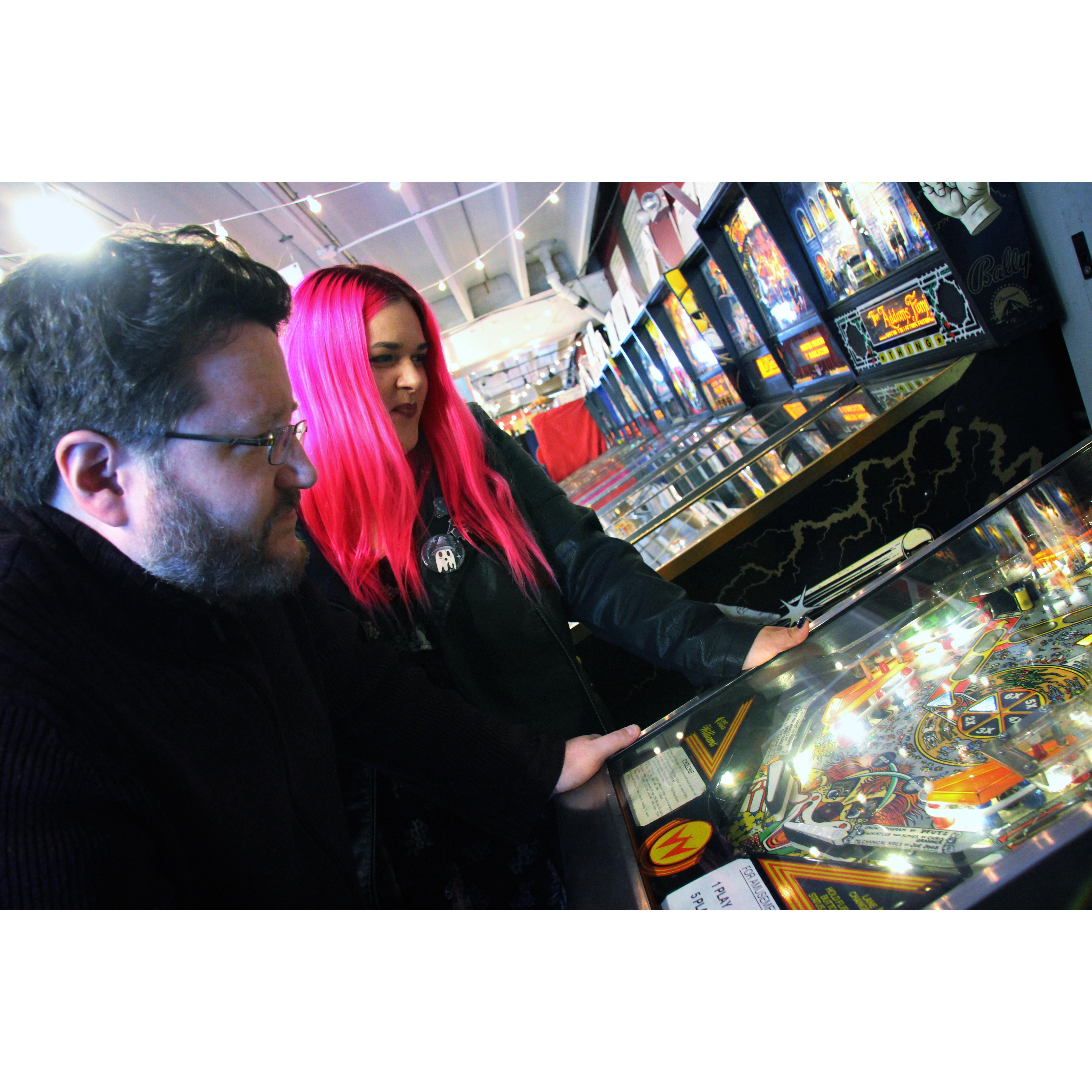 the attempts at taking pictures at the Silverball Museum were thwarted by how cool playing pinball actually is