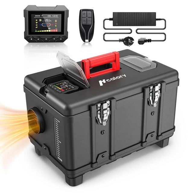 HCALORY 8KW Diesel Air Heater All-in-one 110V AC & 12V DC Support with Altitude Mode 6L Fuel Tank Portable Parking Heater Bluetooth APP Control Heating for Car Truck Boat RV Campers