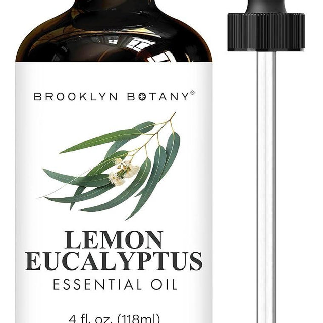Brooklyn Botany Lemon Eucalyptus Essential Oil - Huge 4 Fl Oz - 100% Pure and Natural - Premium Grade with Dropper - for Aromatherapy and Diffuser