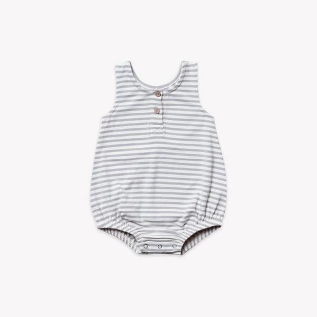Sleeveless Bubble | Grey Stripe