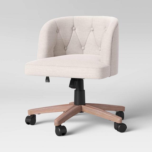 Conover Tufted Barrel Office Chair with Casters Cream - Threshold™