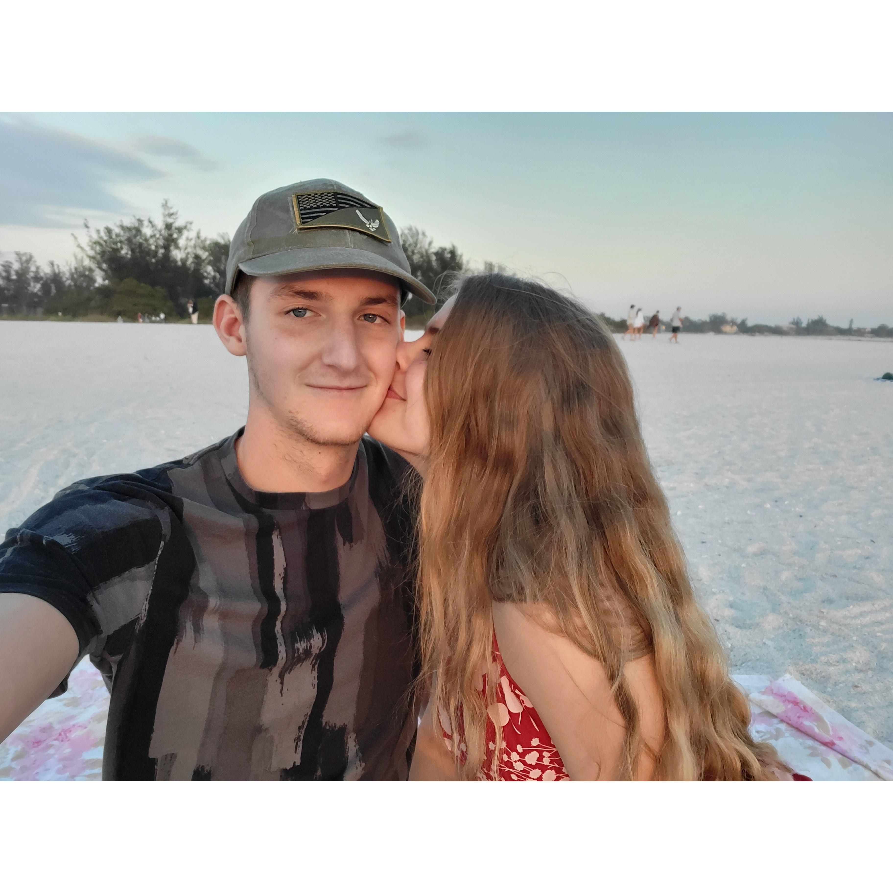 Beach date in Sarasota, FL (February 2023)