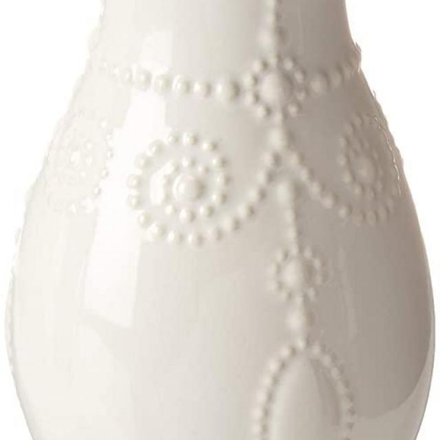 Lenox White French Perle 8" Fluted Vase, 2.05 LB