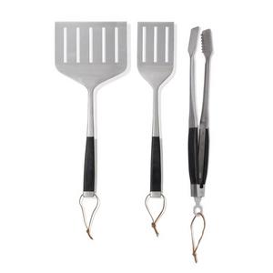3-Piece Wood-Handled Grill Tool Set