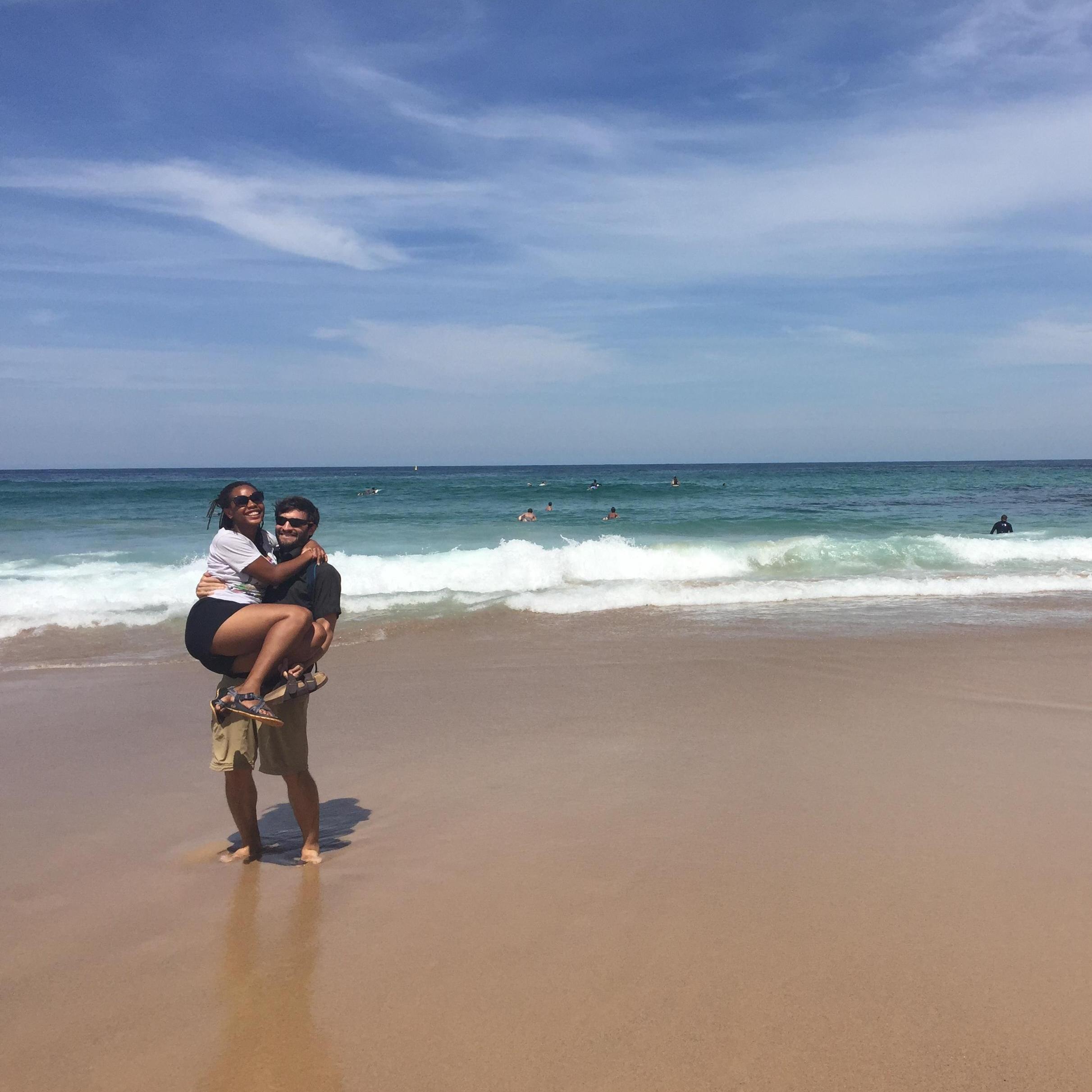 Bondi Beach, Richard was stung by a jellyfish while taking this picture