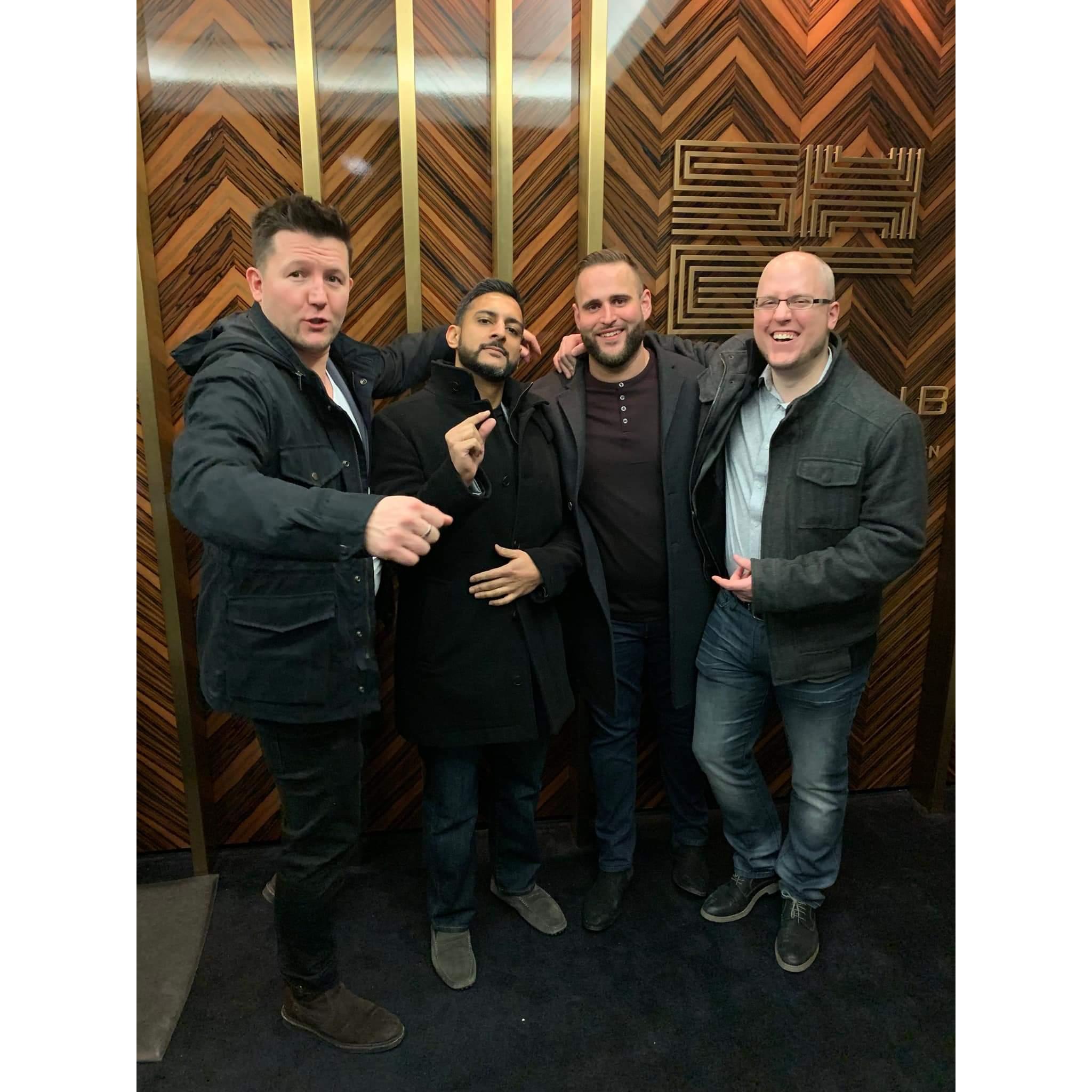 Phil Lake, Ankush Jain, and Lucas Constable - our co-best men and groomsman