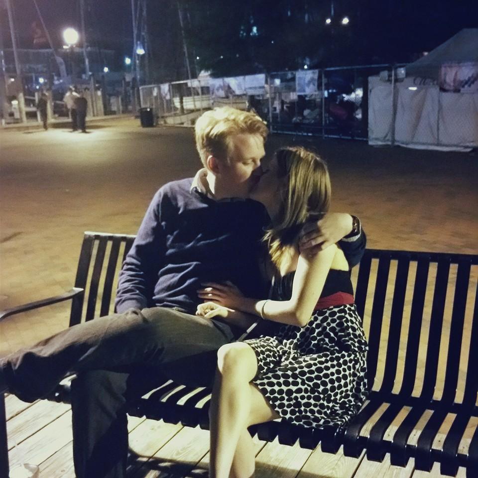 We ended our first date on the pier in Annapolis after spending four hours laughing in a restaurant with a friendly waiter. Three years later, we visited that same bench. (I knew then.)