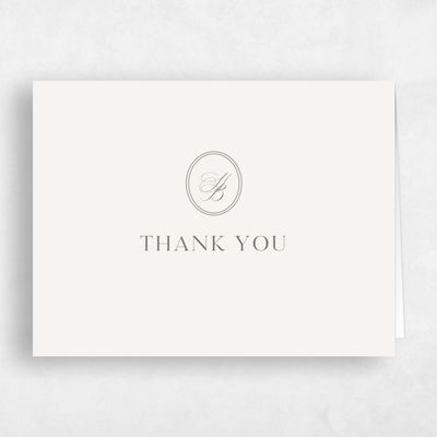 Dark Sage, Green Wedding Thank You - St Anne Landscape