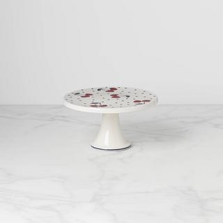 Vintage Cherry Dot Cake Plate
