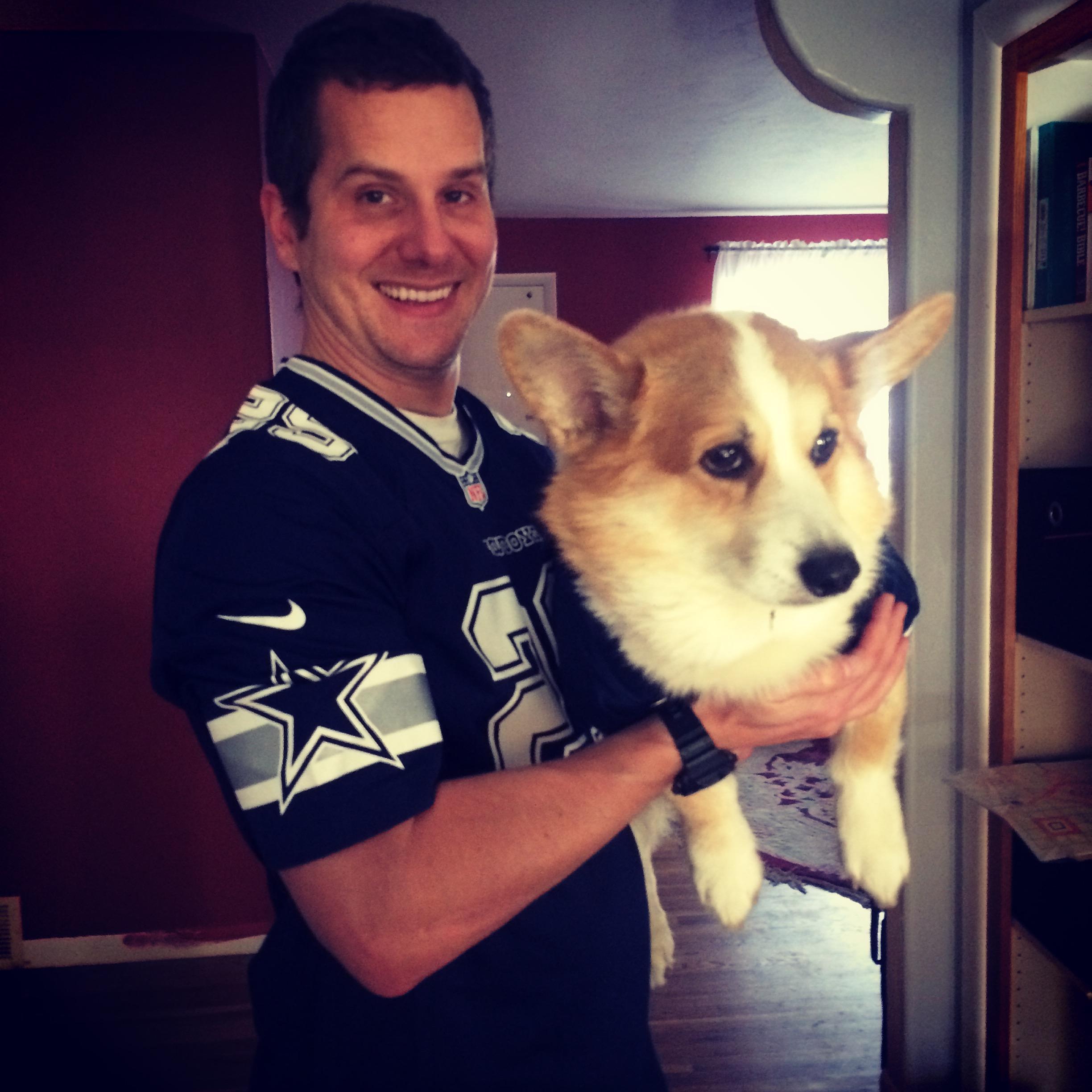 First day of the 2016 football season -when Steven was still willing to wear Cowboys gear to impress his future bride.