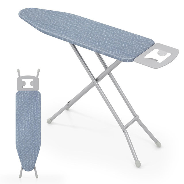 Costway 48" x 13.5" Carbon Steel Ironing Table w/ 7-Level Height & Heat Resistant Cover