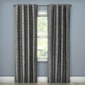Tara Stripe Blackout Curtain Panel Gray (50"x84") - Eclipse™