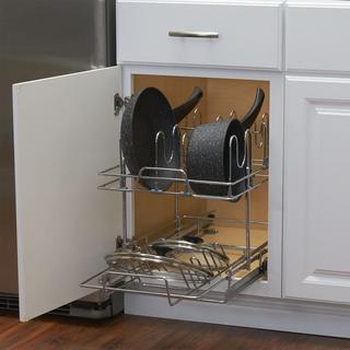 Sliding Pot & Pan Lid Organizer for Cabinet