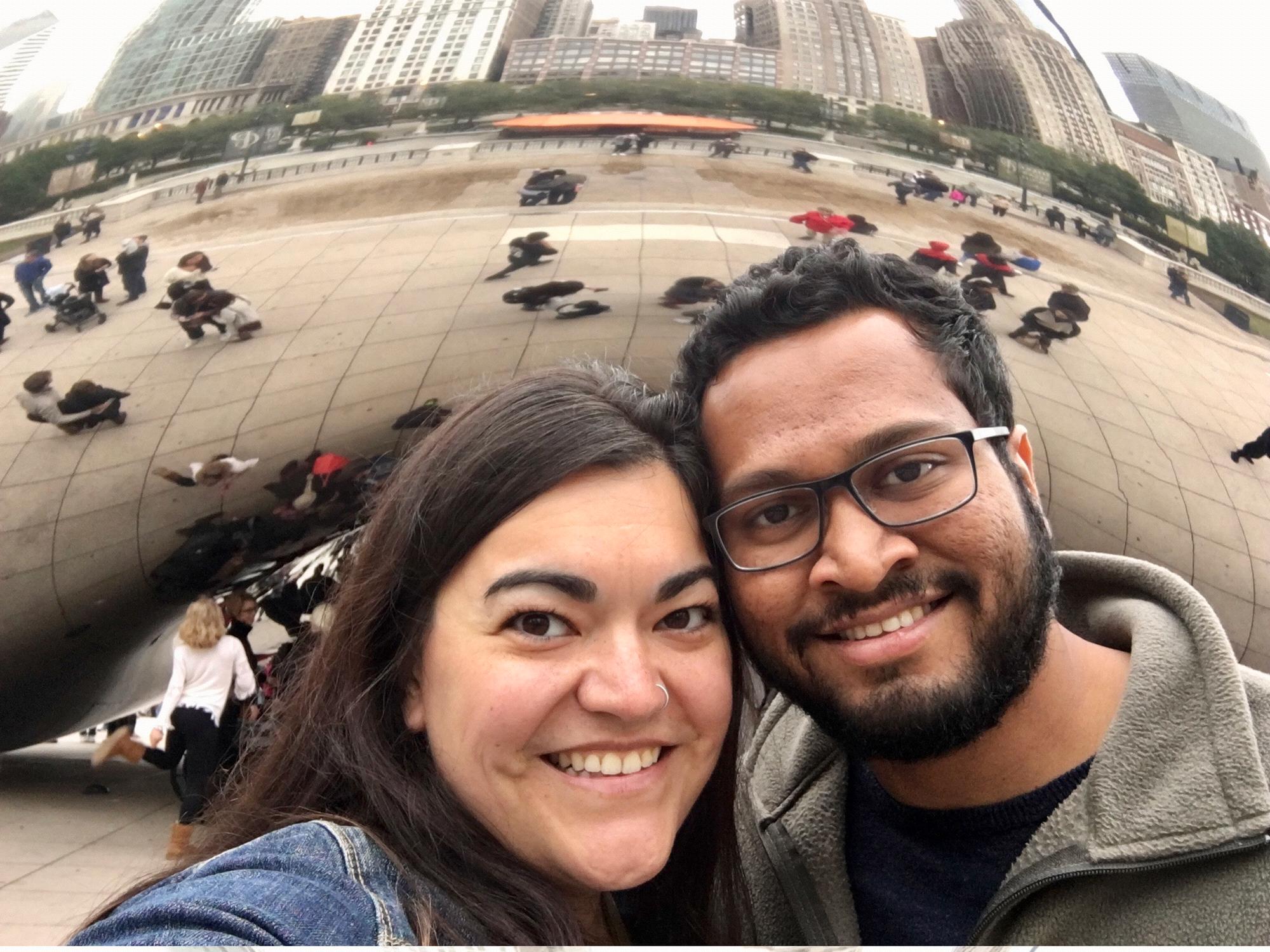 In front of the Bean in Chicago - October 2017