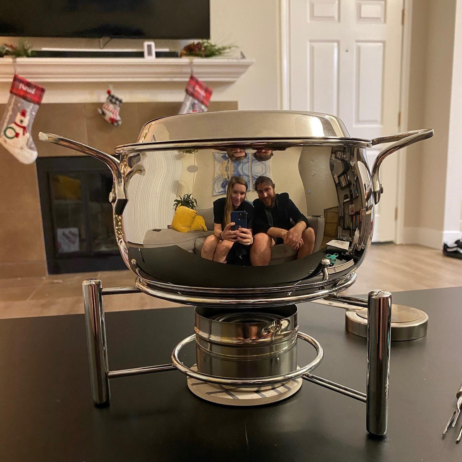 Ringing in 2021 with a homemade cheese fondue.