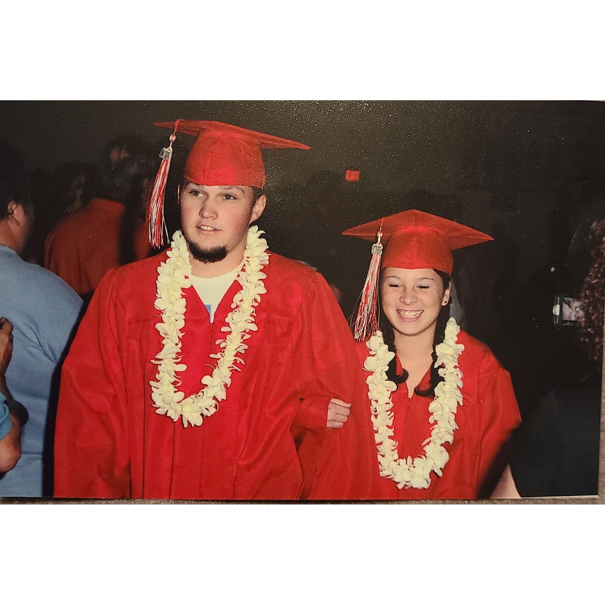 In 2006 we graduated high school...funny thing is, we had already went our separate ways but we were somehow still paired to walk graduation together