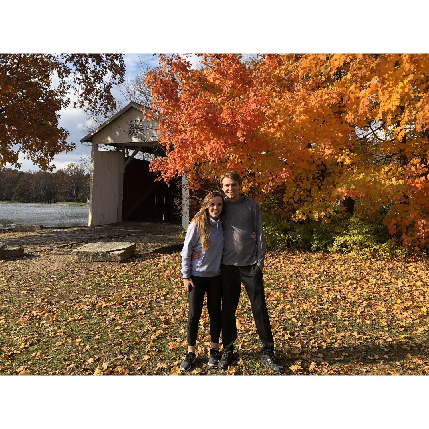 November 3, 2018 - Hiking at Fowler Park in Terre Haute (Bradley's family was there too)