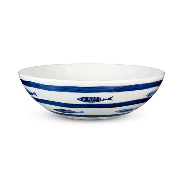 Euro Ceramica Costa Azul Sea Fish Serving Bowl