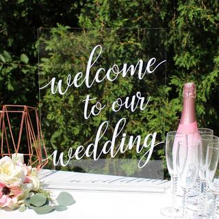 Welcome to Our Wedding Acrylic Sign