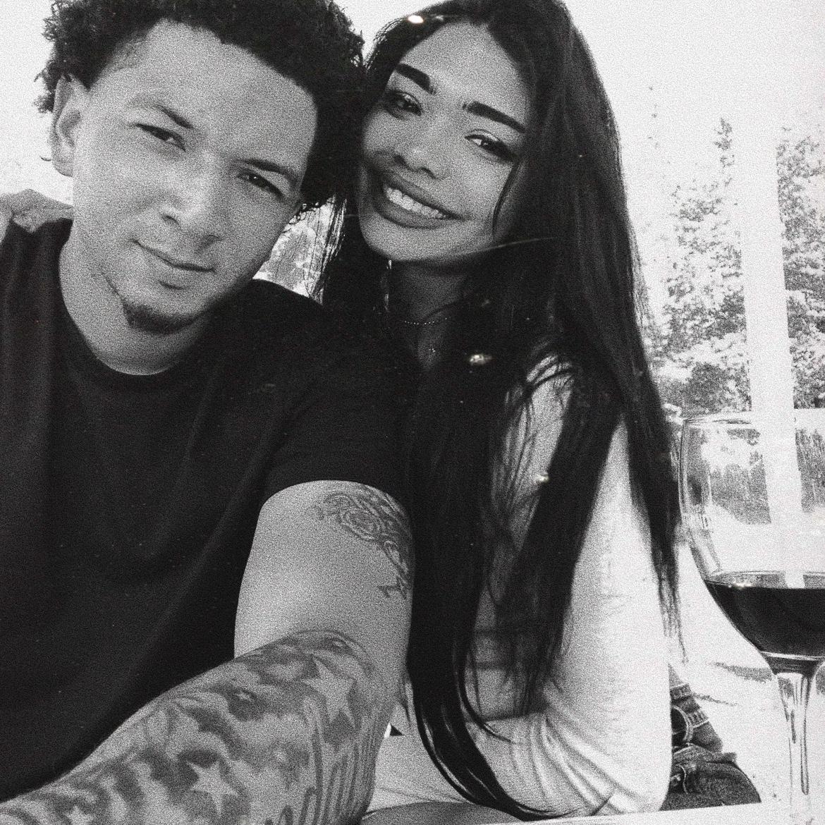 Talking stage first picture together 🖤 Brian took Aaliyah to a vineyard called 3 Strands the first date  (the same place he proposed)