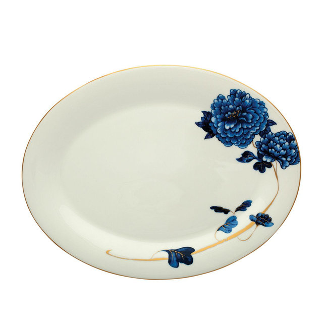 Prouna Emperor Flower Oval Platter, 14"