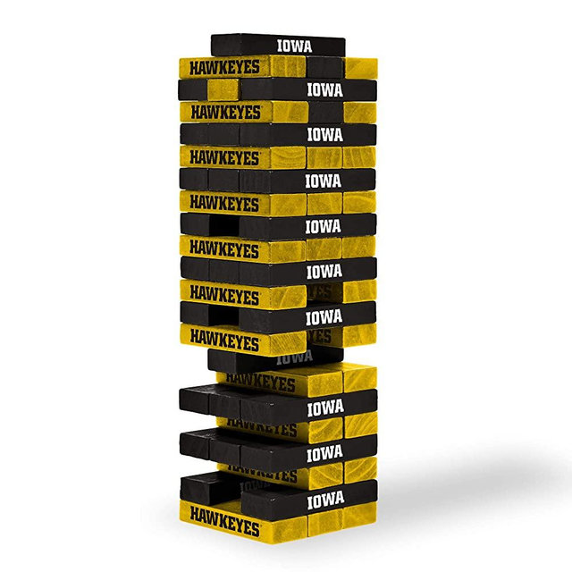 NCAA College Tabletop Stackers Block Game by Wild Sports - Perfect Gift for College Football Fan, Dorm Game, Rec Room, Tailgate