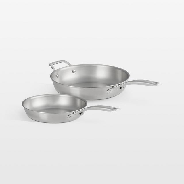 Le Creuset ® Essential Stainless Steel 2-Piece Fry Pan Set - 9.5" and 11"