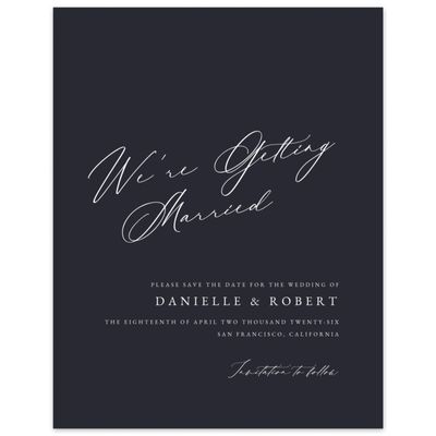 Ebony, Black Wedding Digital Save the Date - Mesilla Portrait