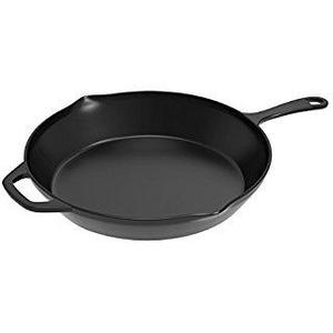 Lodge Seasoned Cast Iron Skillet - 12 Inch Ergonomic Frying Pan with Assist Handle