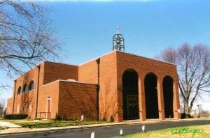 The ceremony venue: Saint John Bosco Catholic Church in Maryland Heights