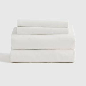 Organic Brushed Cotton Sheet Set - White, King
