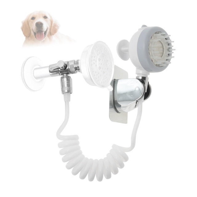 Unique Bargains Dog Shower Attachment White 1 Set