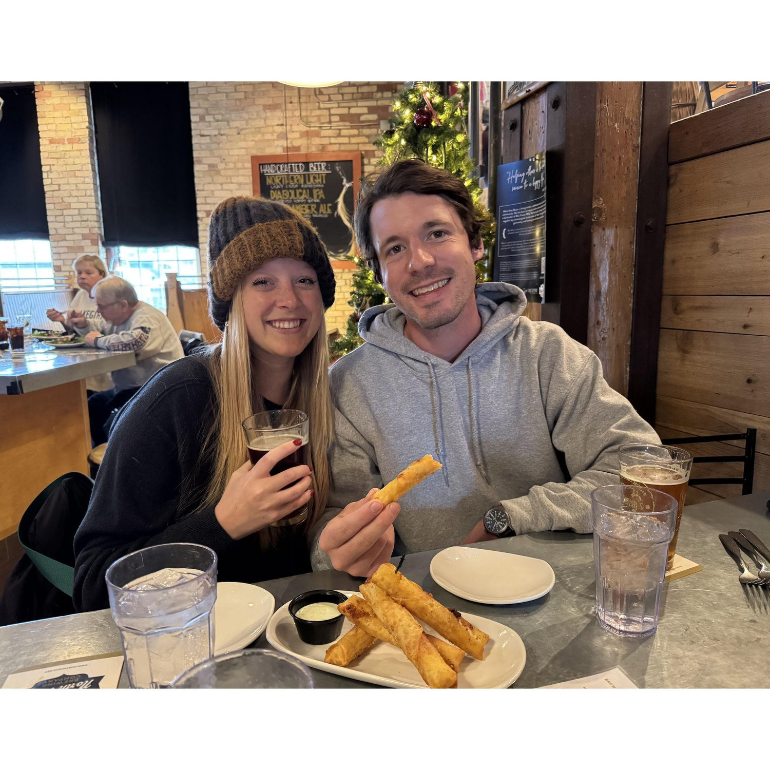 Eating the best mozzarella sticks ever in Traverse City