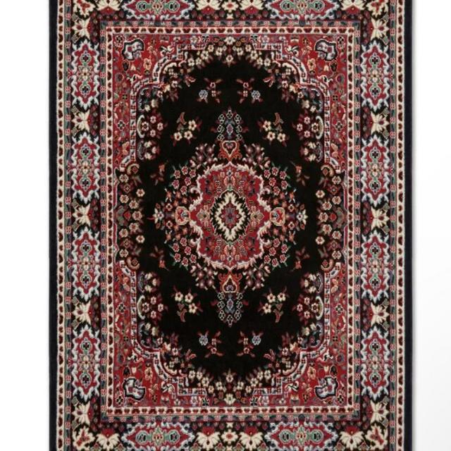 Home Dynamix Premium Sakarya Traditional Medallion Area Rug, Black/Red, 5'2"x7'4"