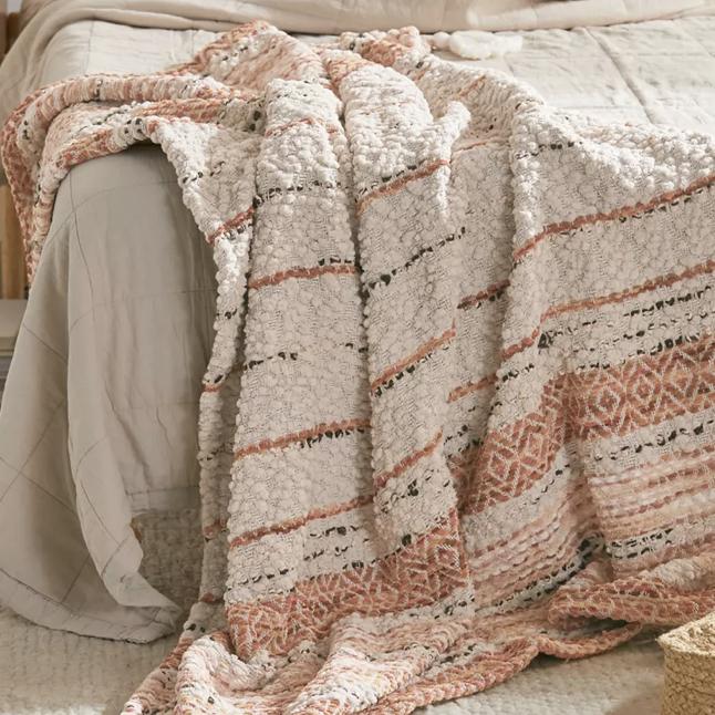 Rose rust sally throw blanket