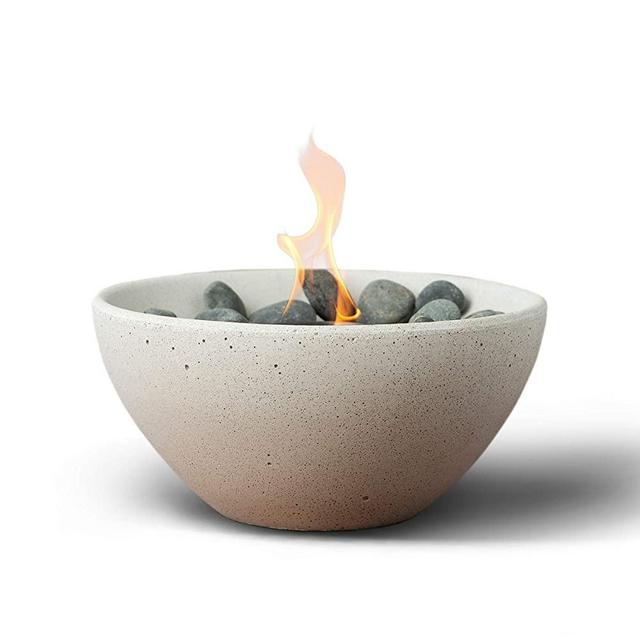 Terra Flame OD-TT-BSN-WHT-03 Basin Set in White Table Top Fire Bowl
