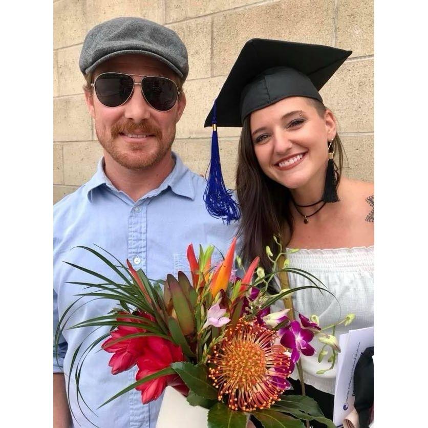 Lynsi's grad school graduation in 2018.
