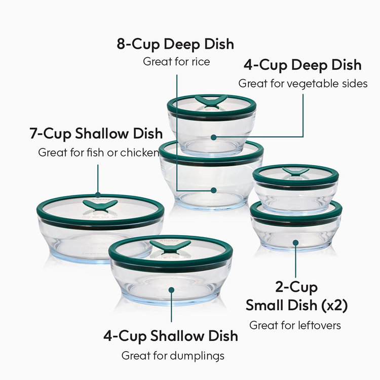 2 cup glass bowl with lid Pyrex Simply Store Tinted Glass 2-cup Round Storage Containers, 6-pc Set,  Mixed Colors
